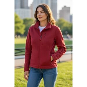 Free Country Womens Red Coat With Faux Fur Inside Size XL